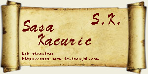 Saša Kaćurić vizit kartica